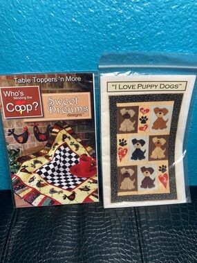 2 Animal Quilt Patterns: WHO’s Minding the Coop #314 and I Love Puppies #172